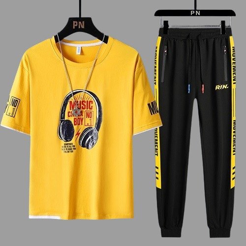 Stylist New Printed Haf Sleeve T-Shirt Full Pant( Set )For Men