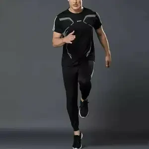 Stylist Printed Cotton Haf Sleeve T-Shirt Full Pant( Set )For Men