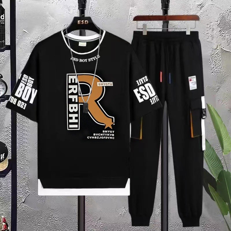 Stylist New Printed  Half Sleeve T-Shirt and Full Pant( Set )For Men1