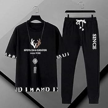 Stylist New Printed  Half Sleeve T-Shirt and Full Pant( Set )For Men1
