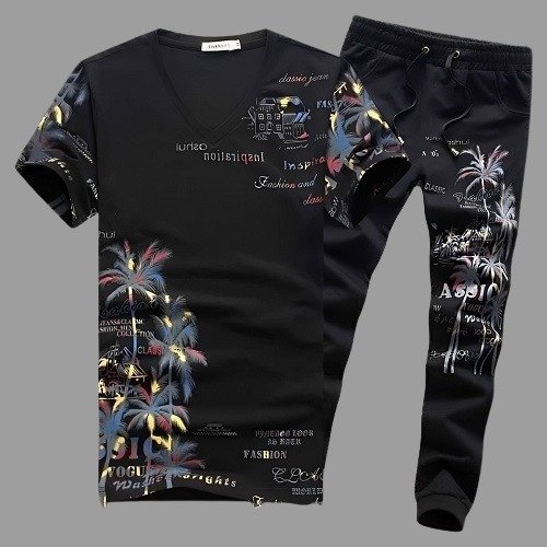 Stylist New Printed  Haf Sleeve T-Shirt Full Pant( Set )For Men