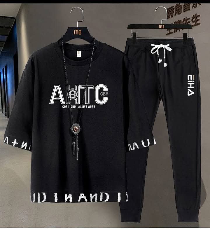 Stylist New Printed  Haf Sleeve T-Shirt Full Pant( Set )For Men