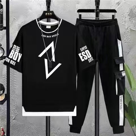 Stylist New Printed  Half Sleeve T-Shirt and Full Pant( Set )For Men1